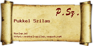 Pukkel Szilas névjegykártya
